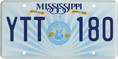 MS license plate YTT180