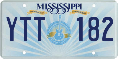 MS license plate YTT182