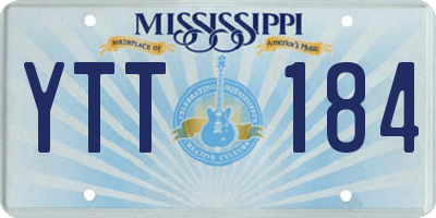MS license plate YTT184
