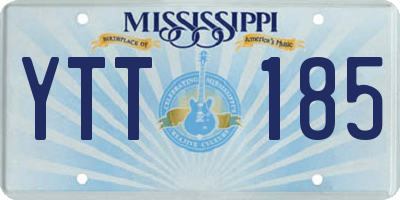 MS license plate YTT185