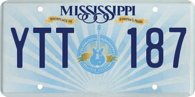 MS license plate YTT187