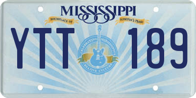 MS license plate YTT189