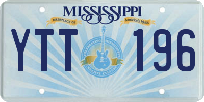 MS license plate YTT196