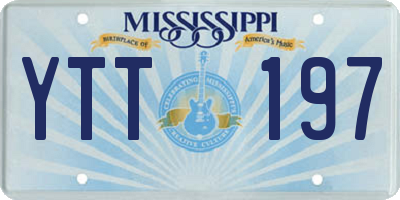MS license plate YTT197