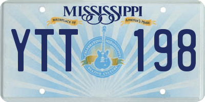 MS license plate YTT198