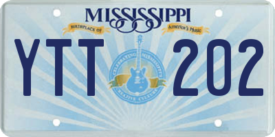 MS license plate YTT202