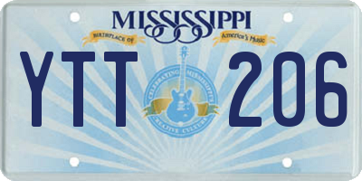 MS license plate YTT206