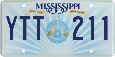 MS license plate YTT211