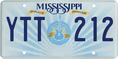 MS license plate YTT212