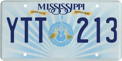 MS license plate YTT213
