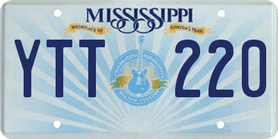 MS license plate YTT220