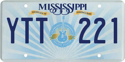 MS license plate YTT221
