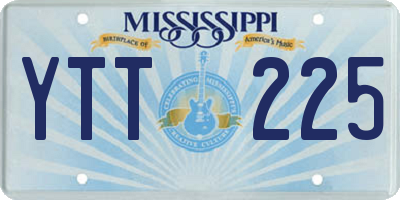 MS license plate YTT225