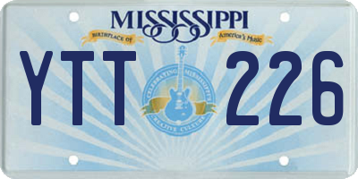 MS license plate YTT226
