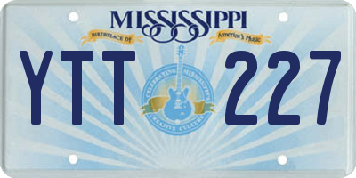 MS license plate YTT227