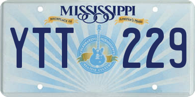 MS license plate YTT229