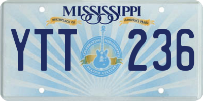 MS license plate YTT236