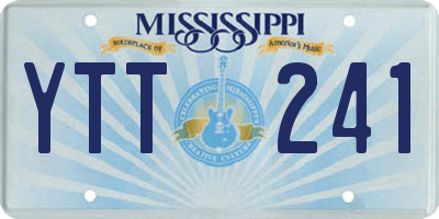 MS license plate YTT241