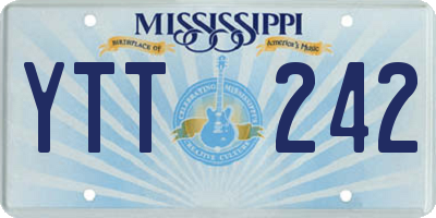 MS license plate YTT242