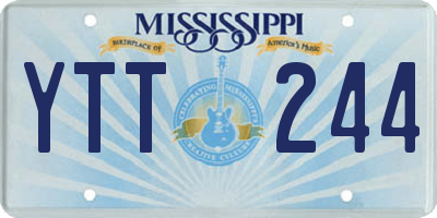MS license plate YTT244