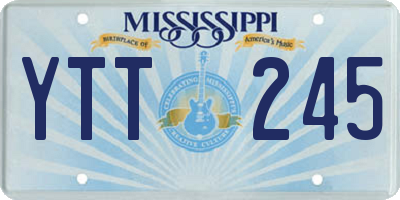 MS license plate YTT245