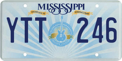 MS license plate YTT246