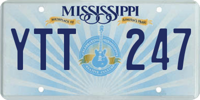 MS license plate YTT247