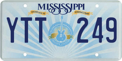 MS license plate YTT249
