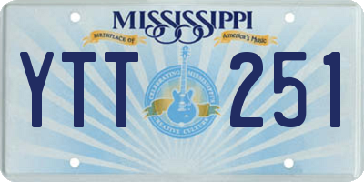 MS license plate YTT251