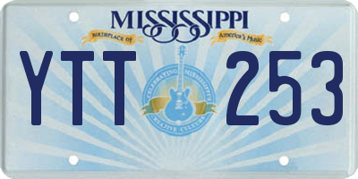 MS license plate YTT253