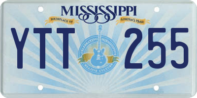MS license plate YTT255