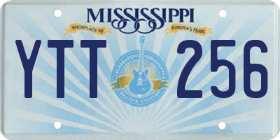 MS license plate YTT256