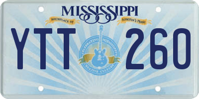 MS license plate YTT260