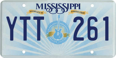 MS license plate YTT261