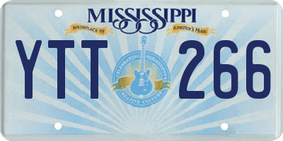 MS license plate YTT266