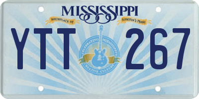MS license plate YTT267