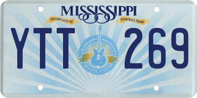 MS license plate YTT269