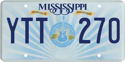 MS license plate YTT270