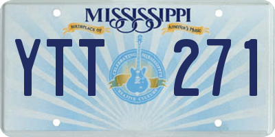 MS license plate YTT271