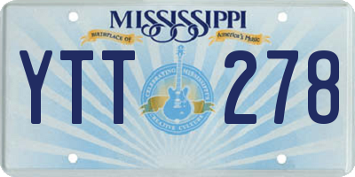 MS license plate YTT278