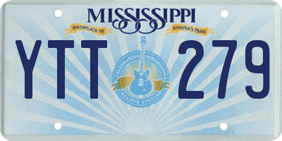 MS license plate YTT279