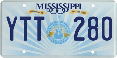 MS license plate YTT280