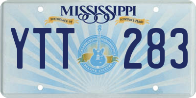 MS license plate YTT283