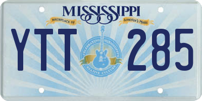 MS license plate YTT285