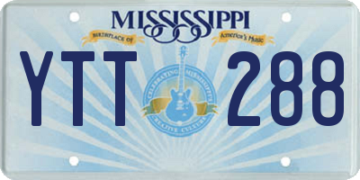 MS license plate YTT288