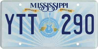 MS license plate YTT290