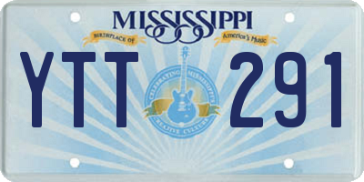 MS license plate YTT291