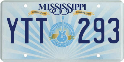 MS license plate YTT293