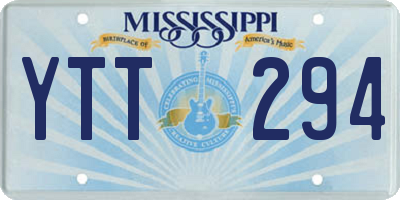 MS license plate YTT294