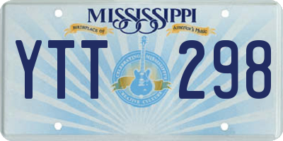 MS license plate YTT298
